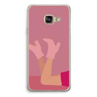 Pink boots: Samsung Galaxy A3 (2016) Transparant Hoesje - thumbnail
