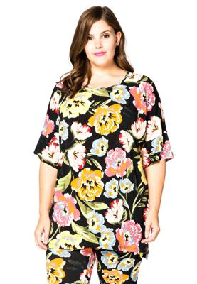 Yoek Shirt korte mouw ROMY | Multi | Maat 46/48