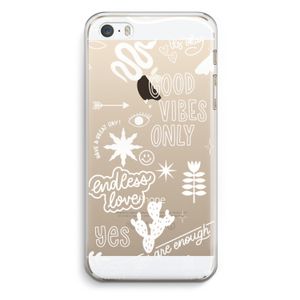 Good vibes: iPhone 5 / 5S / SE Transparant Hoesje