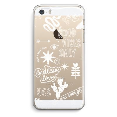 Good vibes: iPhone 5 / 5S / SE Transparant Hoesje