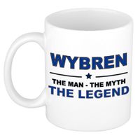 Naam cadeau mok/ beker Wybren The man, The myth the legend 300 ml   -