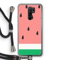 Watermeloen: Xiaomi Redmi 9 Transparant Hoesje met koord