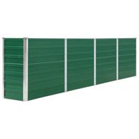 VidaXL Plantenbak verhoogd 320x40x77 cm gegalvaniseerd staal groen