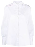 PS Paul Smith chemise en popeline à col italien - Blanc