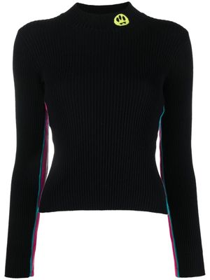 BARROW pull à patch smiley - Noir