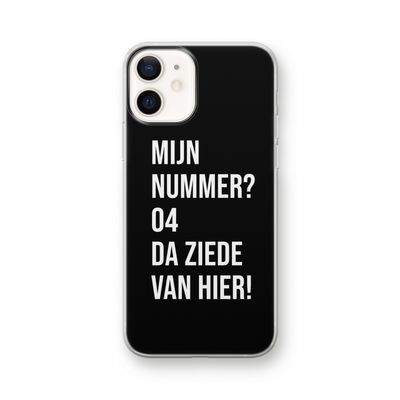 Da ziede van hier - Zwart: iPhone 12 Transparant Hoesje