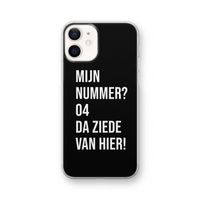 Da ziede van hier - Zwart: iPhone 12 Transparant Hoesje