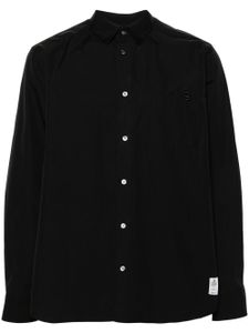 sacai chemise en popeline à logo brodé - Noir