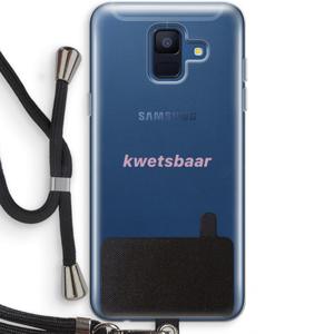 kwetsbaar: Samsung Galaxy A6 (2018) Transparant Hoesje met koord