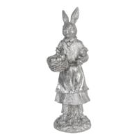 Clayre & Eef Zilvere Decoratie konijn 13*12*34 cm 6PR3093ZI - thumbnail