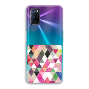 Gekleurde driehoekjes: Oppo A72 Transparant Hoesje
