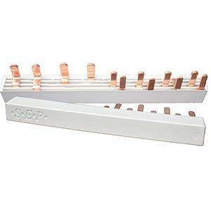 Kamrail 3 fase 12pol. 17,8mm gebogen wit - 4000300