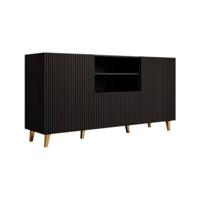 Meubella Dressoir Palamos - Mat zwart - 150 cm Meubella Dressoir Palamos - Mat zwart - 150 cm