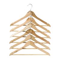 Kledinghangers - hout - set van 6