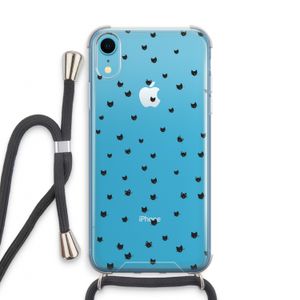 Kleine kattenkopjes: iPhone XR Transparant Hoesje met koord