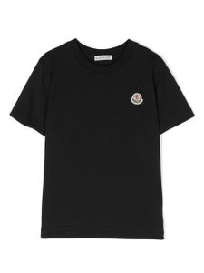 Moncler Enfant t-shirt à patch logo - Noir