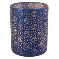 Countryfield theelichthouder hailey l blauw 12.5 cm | 12 stuks