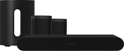 Sonos Ray 5.1 + One (2x) + Sub Mini Zwart Sonos Ray 5.1 + One (2x) + Sub Mini Zwart