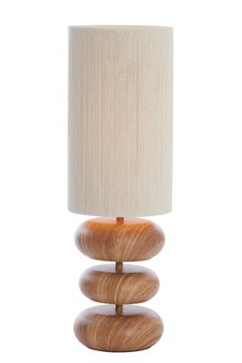 Light & Living TafellampDanialo hout met crème 60cm - 1891043