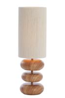 Light & Living TafellampDanialo hout met crème 60cm - 1891043