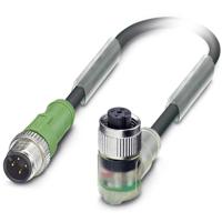 Phoenix Contact 1668519 Sensor/actuator connector, geassembleerd M12 Aantal polen (sensoren): 4 Stekker, recht, Bus, haaks 30.00 cm 1 stuk(s) Piece