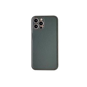 iPhone 12 hoesje - Backcover - Luxe - Kunstleer - Groen