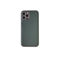 iPhone 12 hoesje - Backcover - Luxe - Kunstleer - Groen - thumbnail