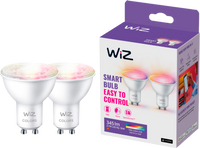 WiZ Smart Spot 2-pack - Gekleurd en Wit Licht - GU10 - thumbnail