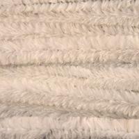 Chenille draad - 20x - wit - 14 mm x 50 cm - hobby/knutsel materialen