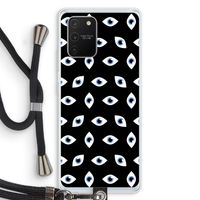 Eyes pattern: Samsung Galaxy S10 Lite Transparant Hoesje met koord