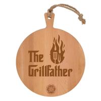 'Beukenhout Serveerplank rond 'The Grillfather' (35cm)' kopen?