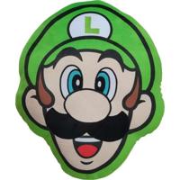 3D Kussen - MARIO BROS - Luigi Face - Microvezel - 40 cm