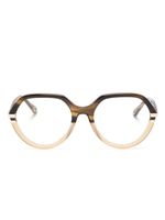 Chloé Eyewear lunettes de vue bicolore à design marbré - Marron