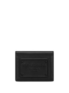 Dolce & Gabbana portefeuille en cuir à logo - Noir