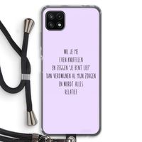 Relatief: Samsung Galaxy A22 5G Transparant Hoesje met koord