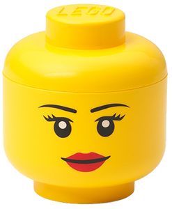 Room Copenhagen R.C. LEGO Storage Head 'Girl, mini opbergdoos