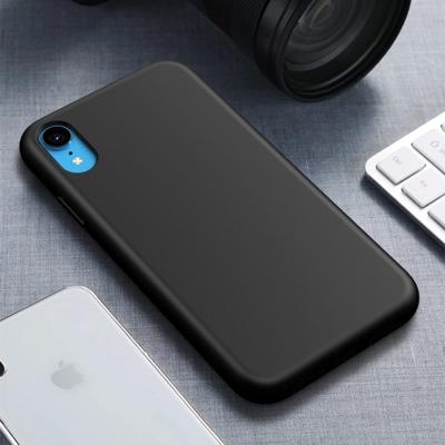 Starry Series schokbestendig stro materiaal + TPU beschermhoes voor iPhone XR (zwart)