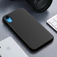 Starry Series schokbestendig stro materiaal + TPU beschermhoes voor iPhone XR (zwart)