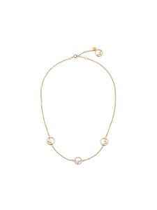 FENDI short logo charm necklace - Métallisé