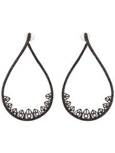 Joëlle Jewellery boucles d'oreille en or noir 18ct pavées de diamants