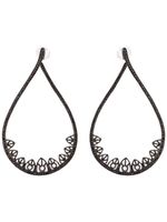 Joëlle Jewellery boucles d'oreille en or noir 18ct pavées de diamants