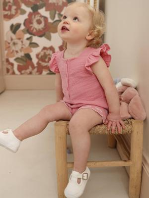 Combishort baby meisjes rozen