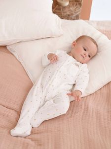 Slaappakje schaap voor baby's van fluweel eenvoudige opening ecru