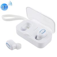 TI8S TWS Dazzling Wireless Stereo Bluetooth 5.0 Earphones with Charging Case (White)