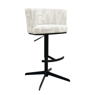 Richmond Barstoel 'Cheyenne' Graffic stof, kleur Beige