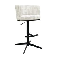 Richmond Barstoel 'Cheyenne' Graffic stof, kleur Beige