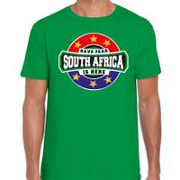 Have fear South Africa is here / Zuid Afrika supporter t-shirt groen voor heren