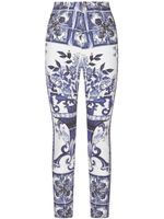 Dolce & Gabbana jean skinny Grace à imprimé Majolica - Bleu - thumbnail