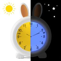 Slaaptrainer, nachtlampje en wekker, konijn Alecto Wit - thumbnail