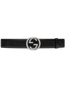 Gucci Interlocking G leather belt - Noir